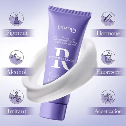 BIOAQUA Retinol Anti-wrinkle Tighten Tender Skin Elastic Cleanser - 100g Bioaqua