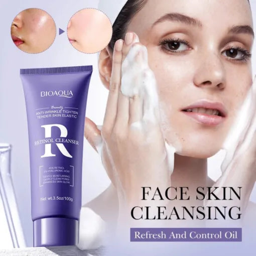 BIOAQUA Retinol Anti-wrinkle Tighten Tender Skin Elastic Cleanser - 100g Bioaqua