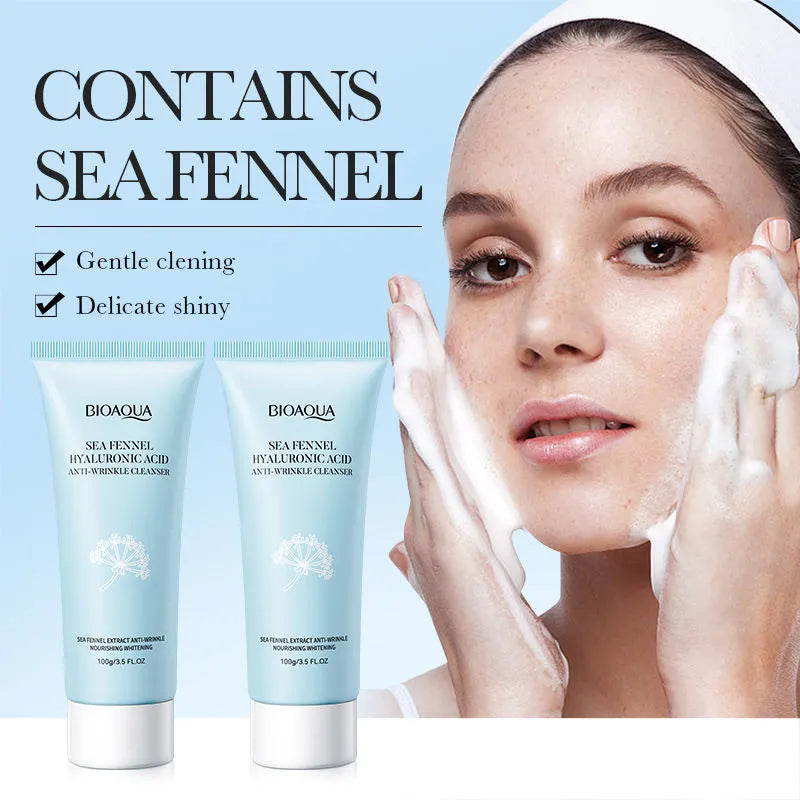 BIOAQUA Sea Fennel Hyaluronic Acid Foaming Facial Cleanser - 100ml Bioaqua