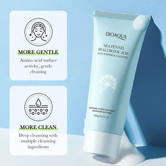 BIOAQUA Sea Fennel Hyaluronic Acid Foaming Facial Cleanser - 100ml Bioaqua