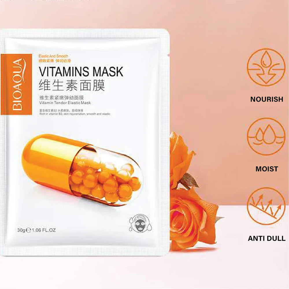 BIOAQUA Vitamins Tender Elastic Face Mask Sheet Bioaqua