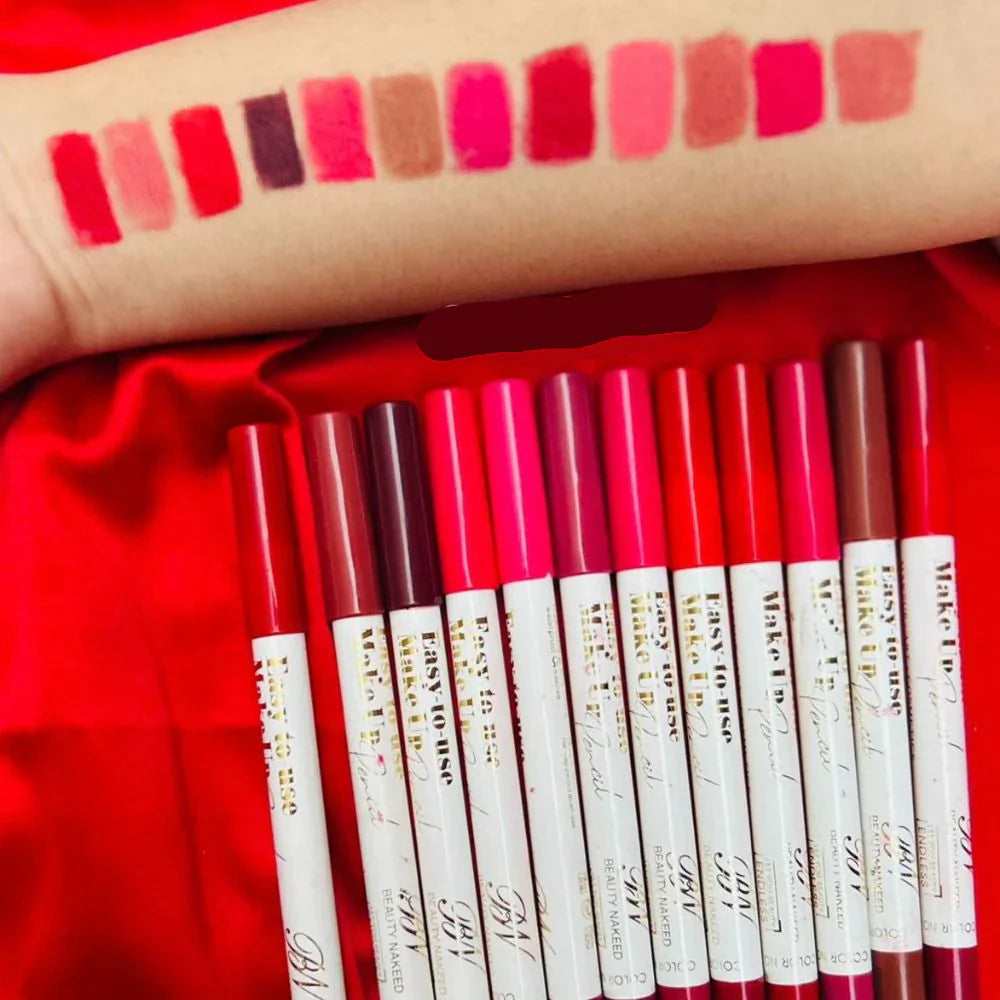 BN Easy to use Makeup Pencils Pack of 12 Lip Liner Pencil BN