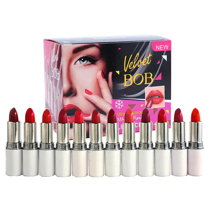 BOB Velvet Pack of 12 New Ultra Resistance Master Precise Lipstick BOB