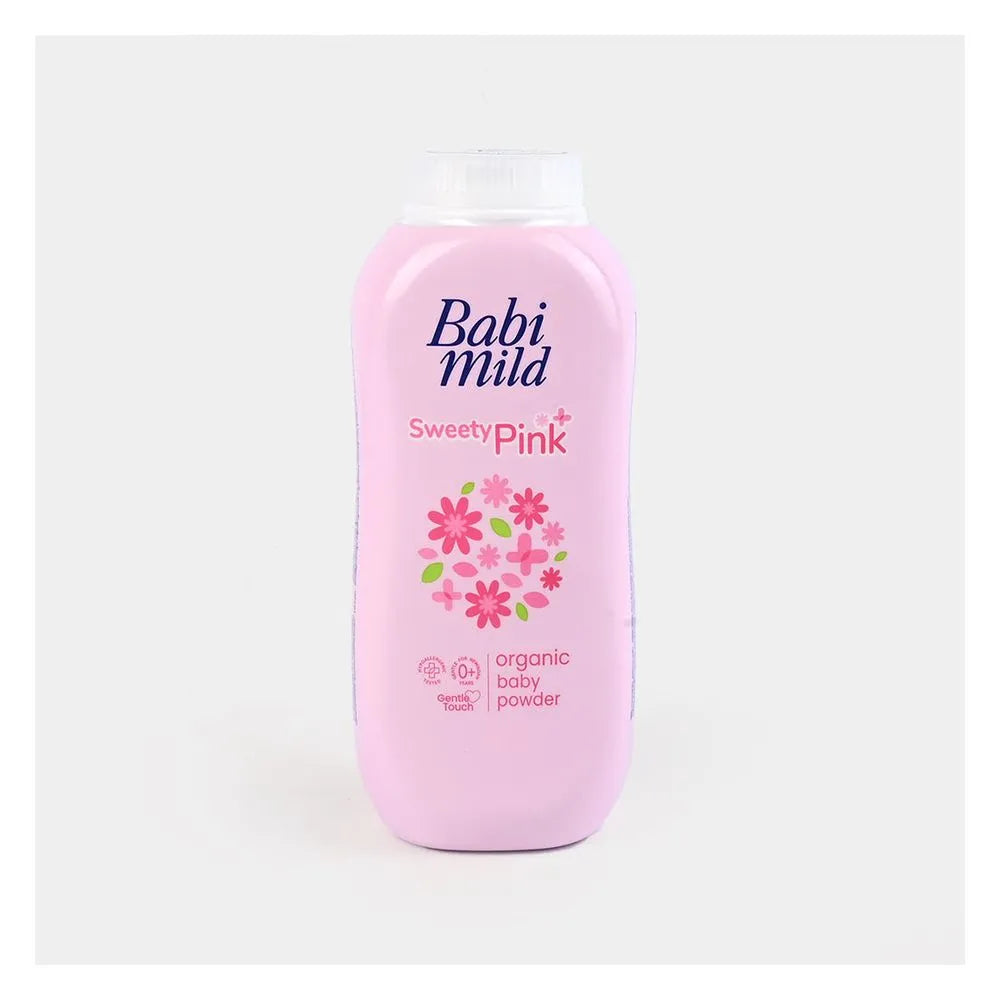 Babi Mild Sweety Pink Organic Baby Powder, Gentle For Newborn/0+ Babi Mild