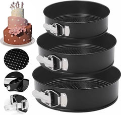 Pack of 3 Non-Stick Round Cake Pan Set | Pans for Layered Cakes Cosmia.pk