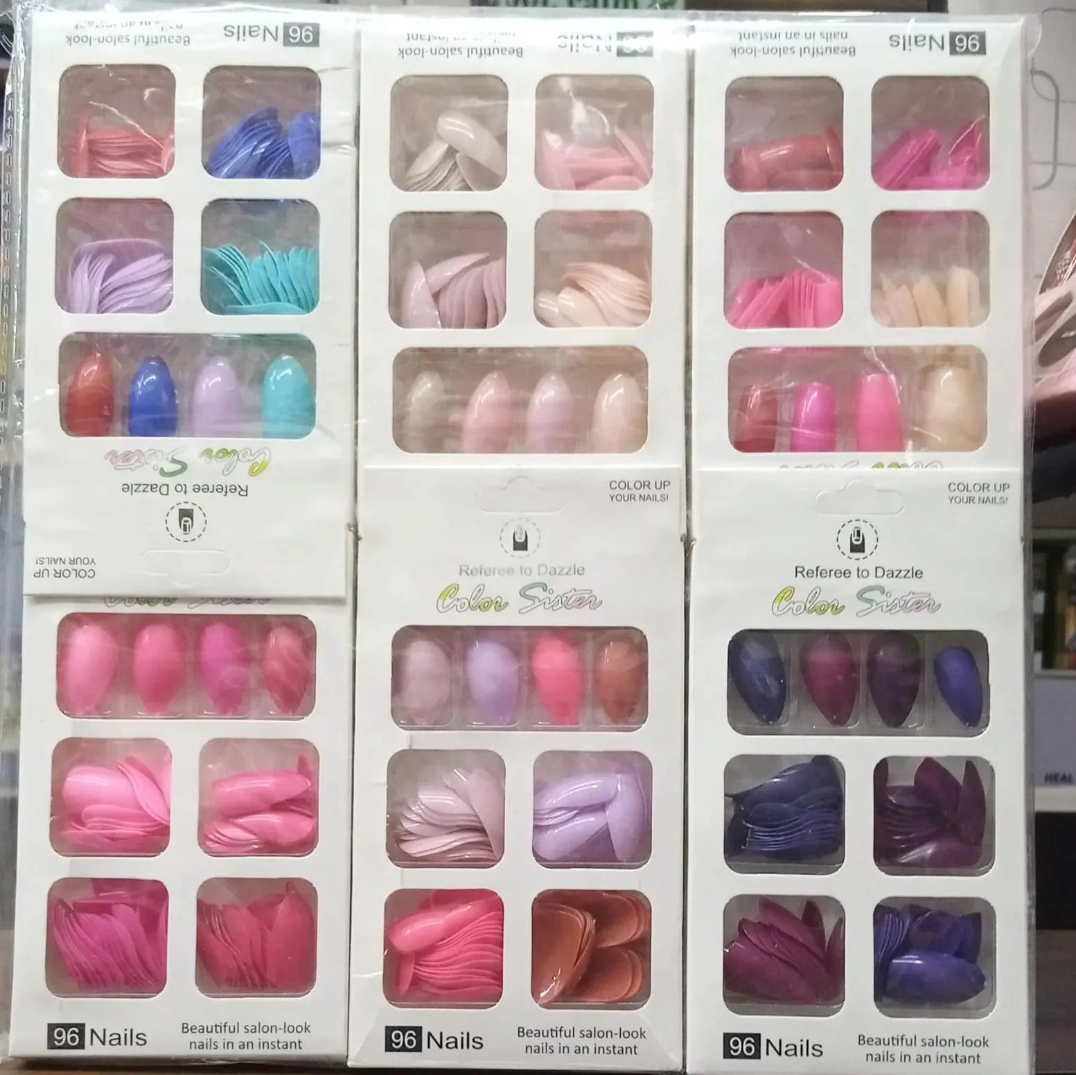 Beautiful salon look nails (Each Pack Has 96 Nails) Cosmia.pk