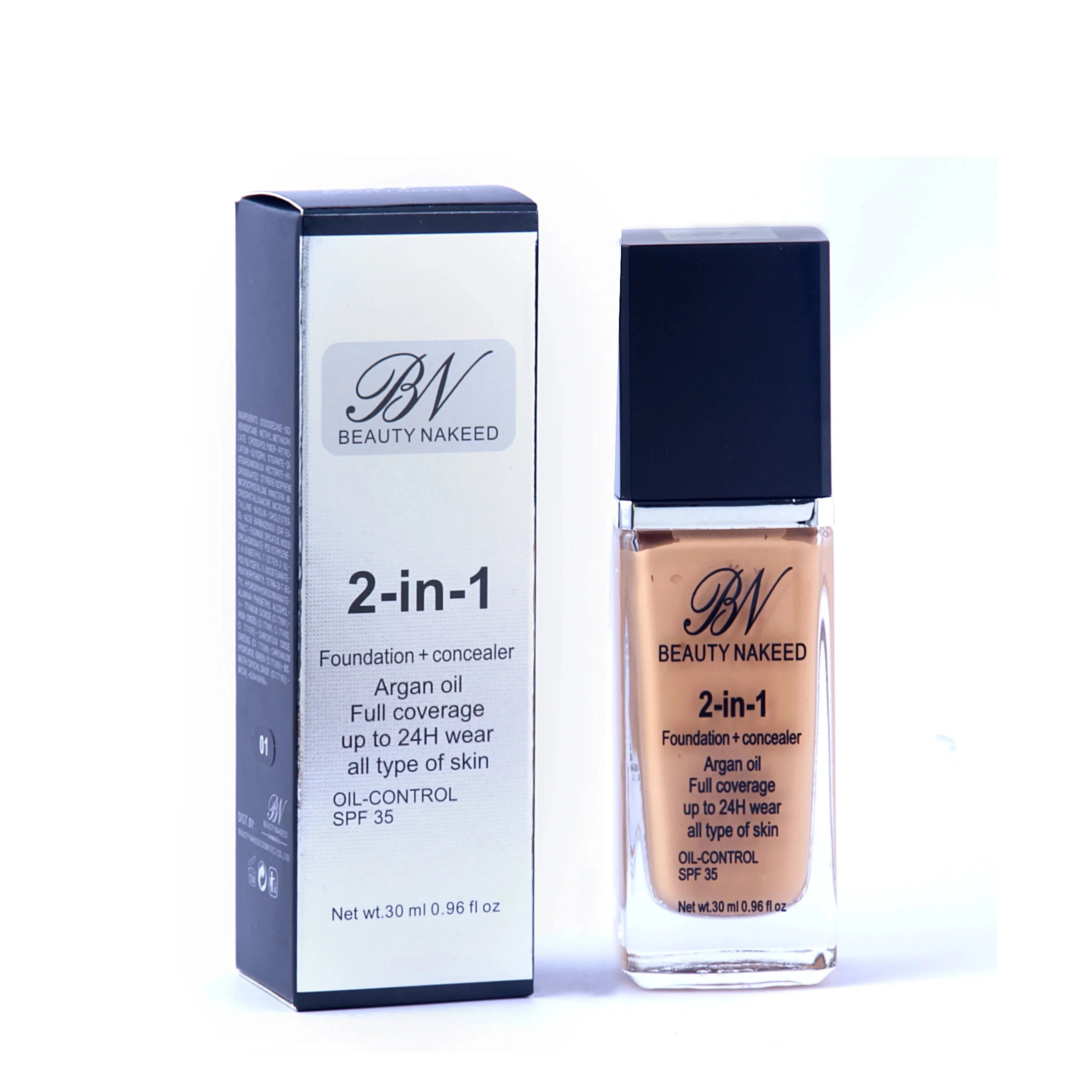 Beauty Nakeed 2in1 Foundation+Concealer 30ml Beauty Nakeed