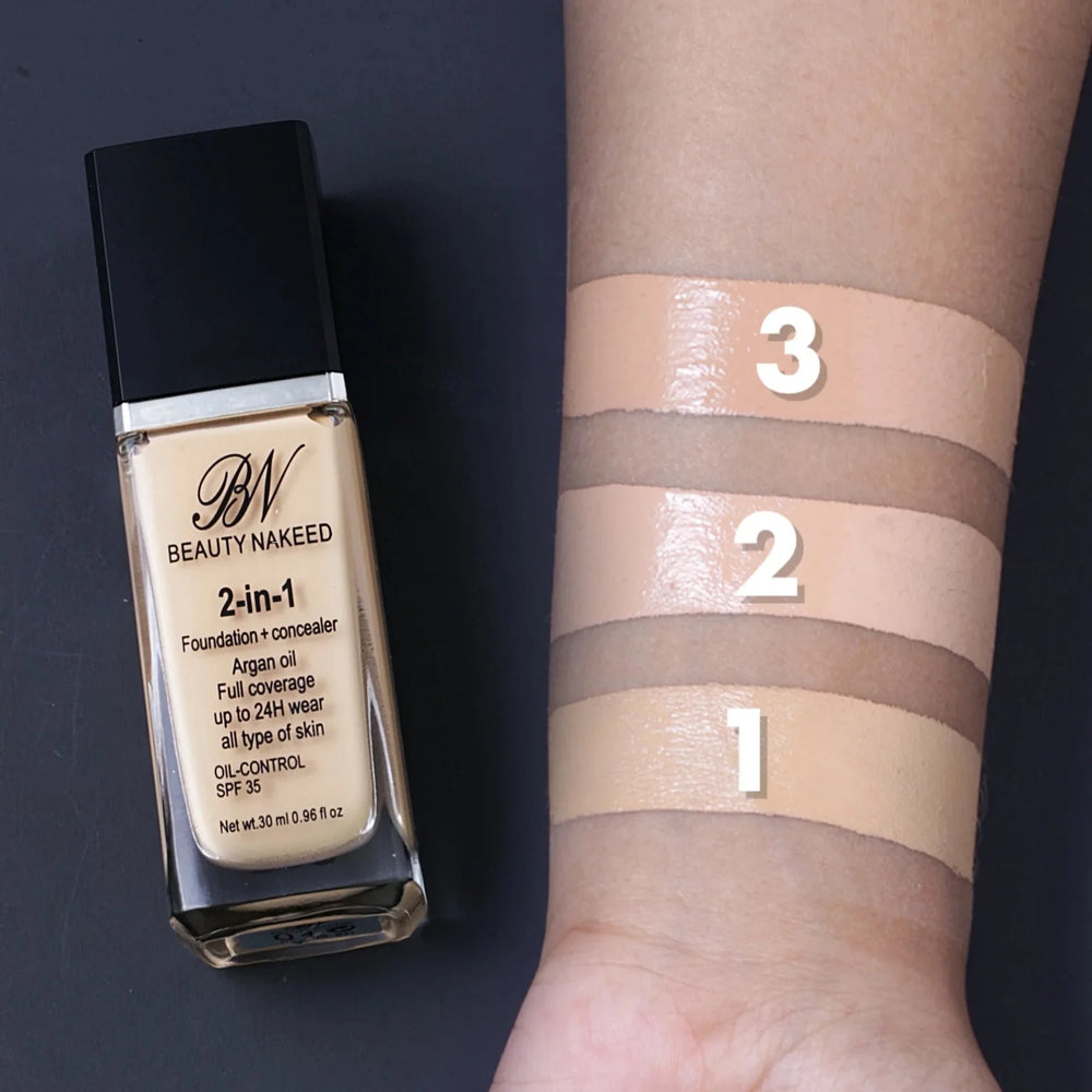 Beauty Nakeed 2in1 Foundation+Concealer 30ml Beauty Nakeed