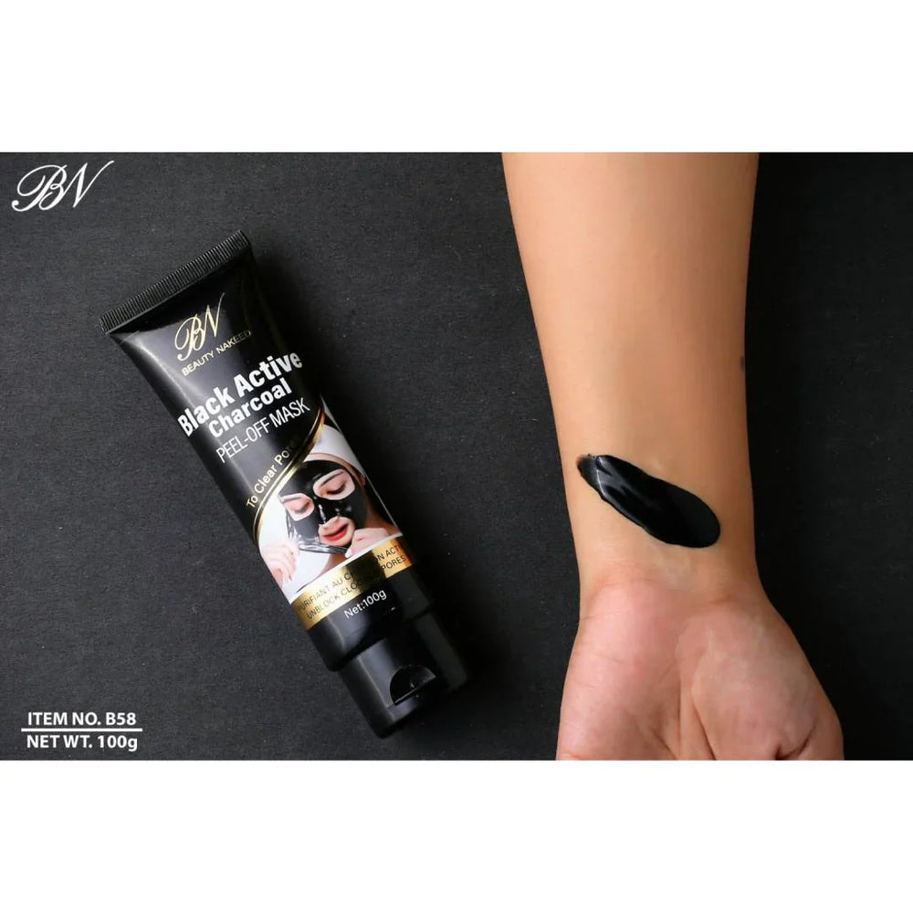 Beauty Nakeed Black Active Charcoal Peel Off Mask 100g Beauty Nakeed