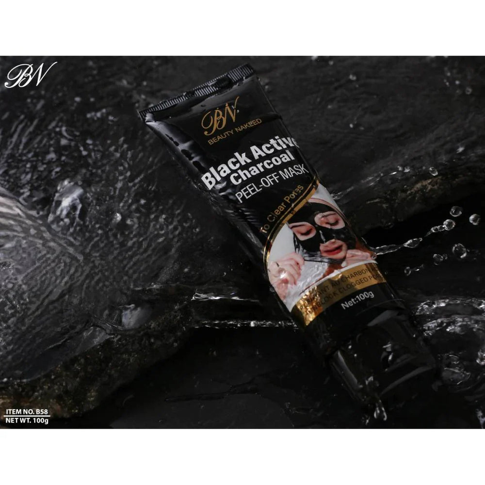 Beauty Nakeed Black Active Charcoal Peel Off Mask 100g Beauty Nakeed