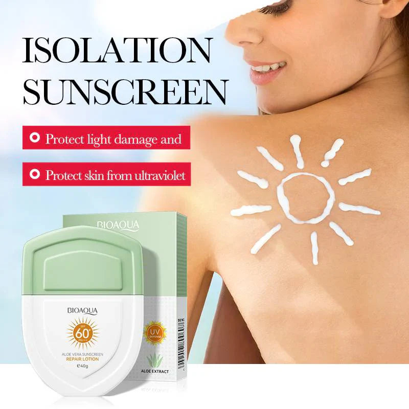 Bioaqua Spf60+ Pa+++ Aloe Vera Sunscreen Repair Lotion - 40g Bioaqua