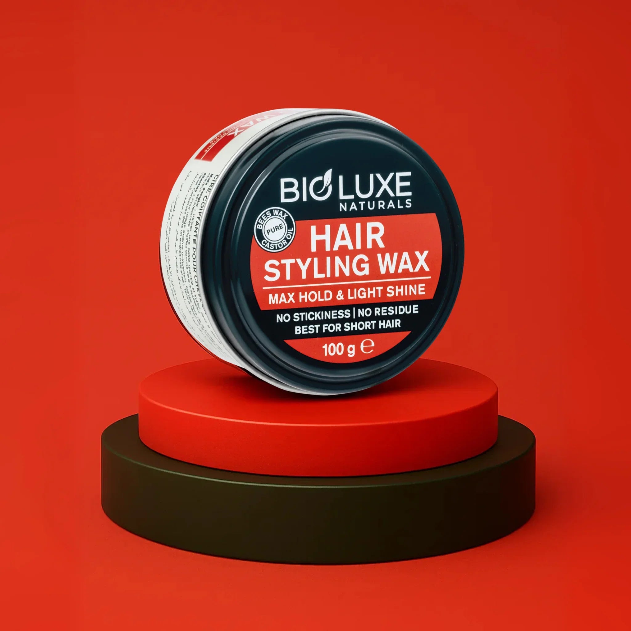 Bioluxe Naturals Hair Styling Wax Max Hold & Light Shine – 100g Bioluxe Naturals