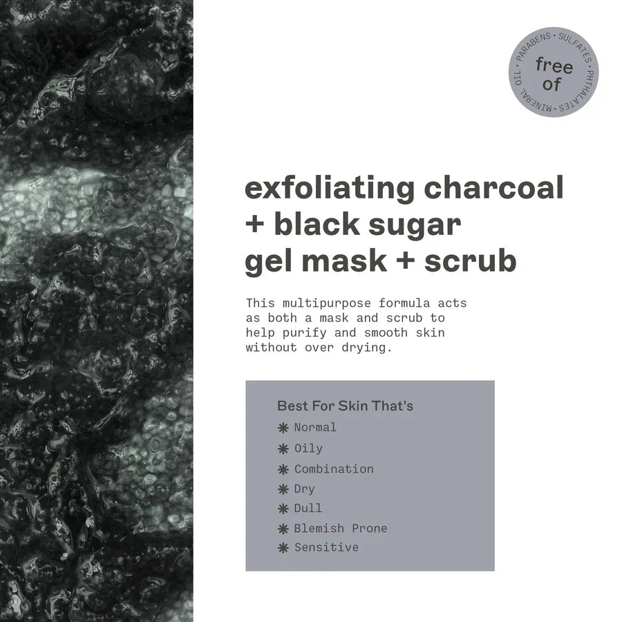 Freeman Polishing Charcoal & Black Sugar Gel Mask 75ml Freeman