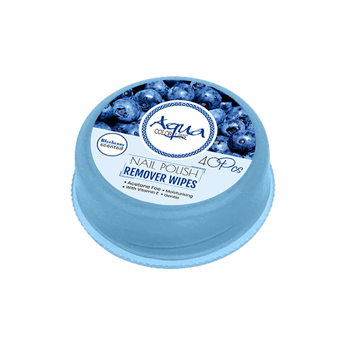 Aqua Color Line Nail polish Remover Pad 40 Pieces Aqua Color Line