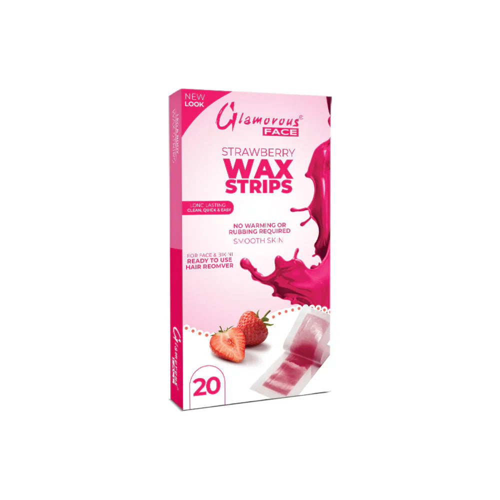 Glamorous Face Body Wax Strips - 4 Flavors Glamorous Face