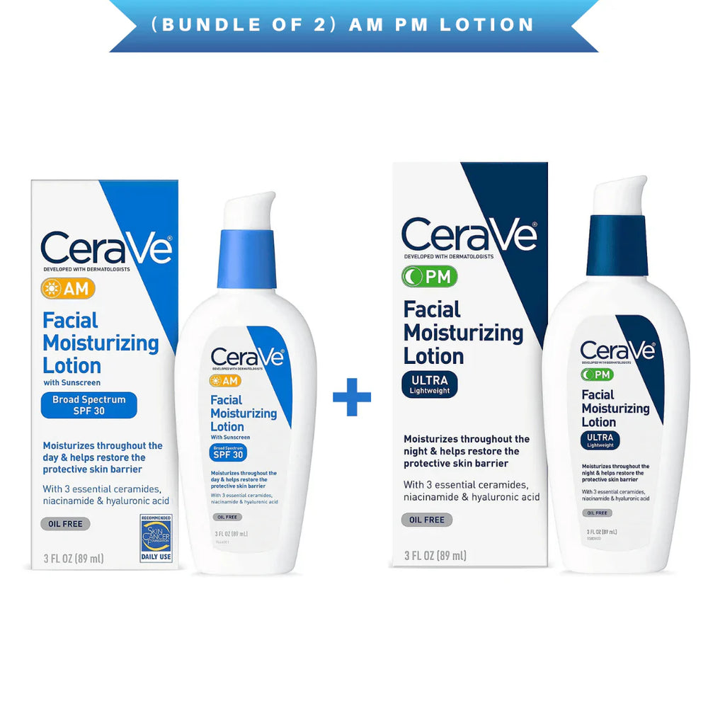 Cerave (Bundle of 2) AM PM Facial Moisturuzing Lotion CeraVe