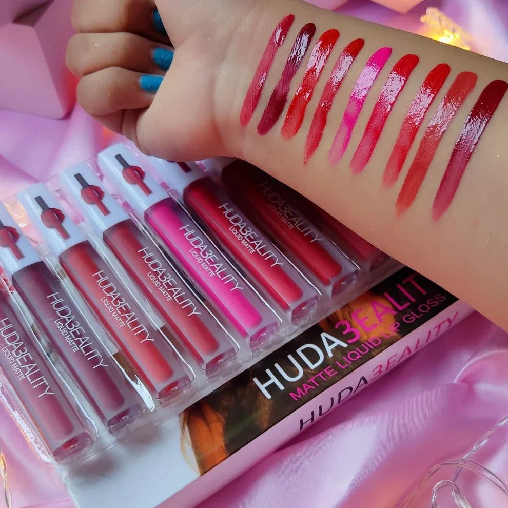 Huda Beauty - Liquid Matte Lip Gloss - Set of 12 Huda Beauty