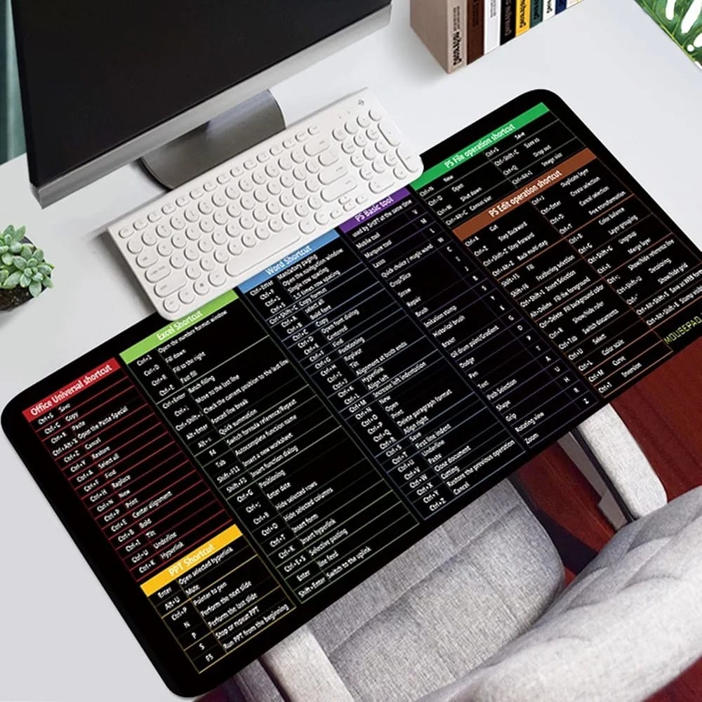 Anti-Slip Keyboard Pad, Shortcuts Pattern Mousepad, Non-Slip Lock Cosmia.pk