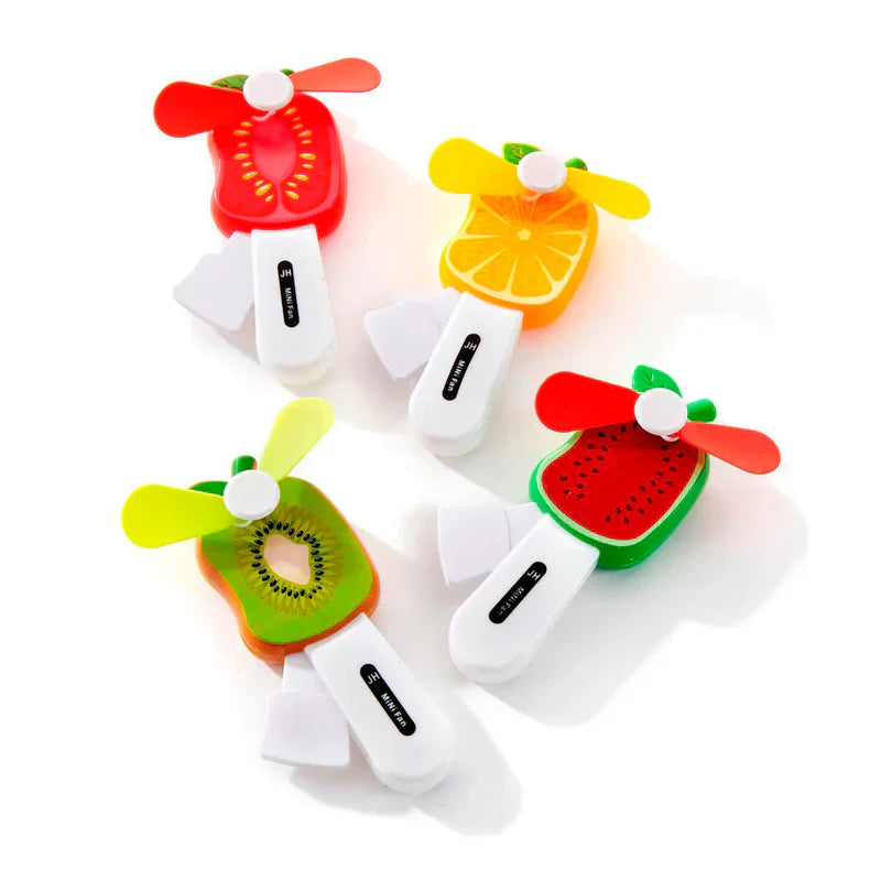 Cute Fruit Shape Mini Hand Fan for Kids – Summer Cooling Toy Cosmia.pk