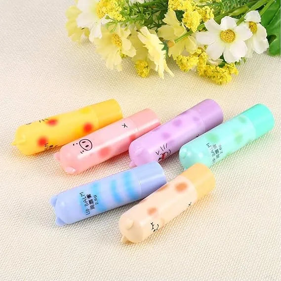 Cartoon Moisturize Colorless Lip Balm (6 Pcs) Set Cosmia.pk