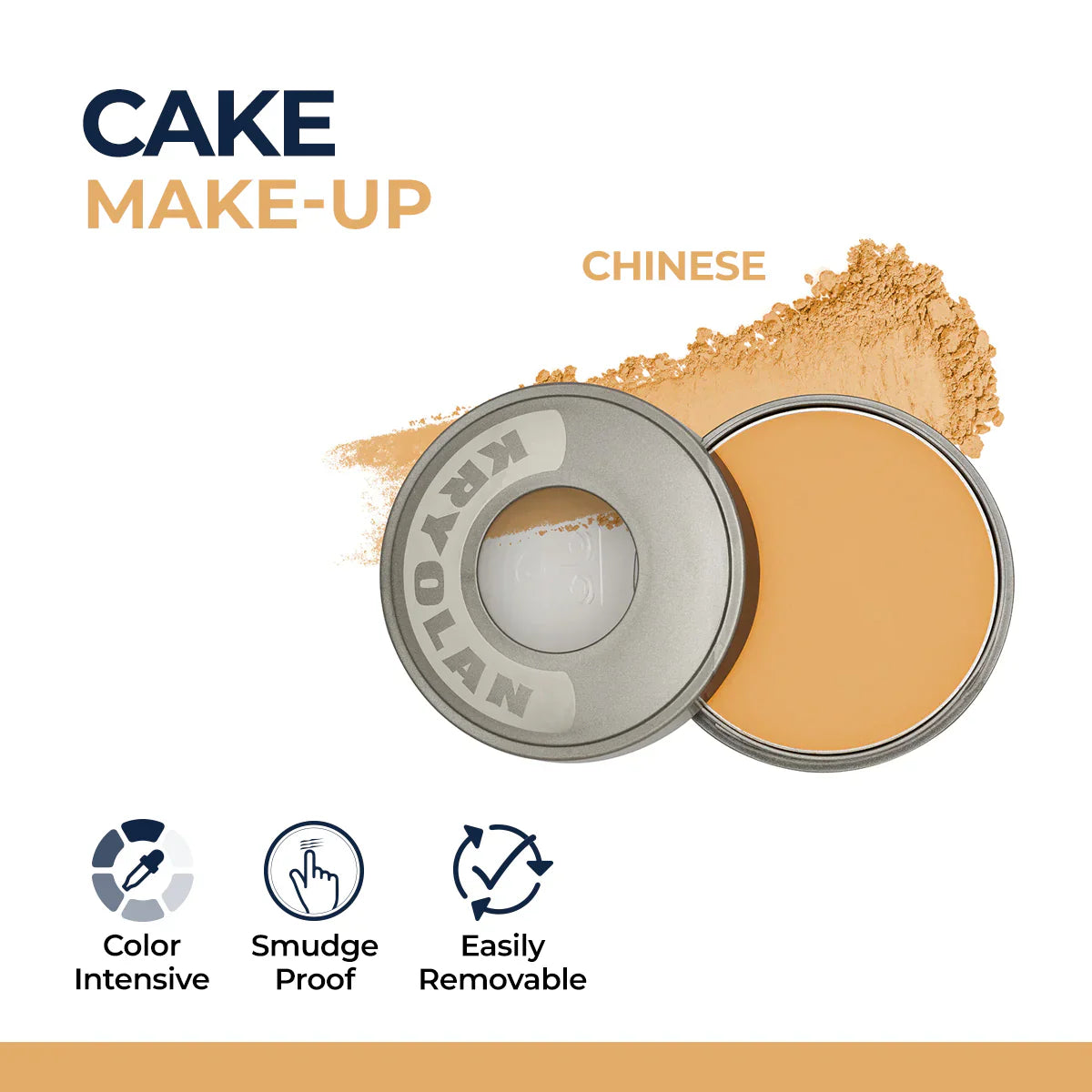 Kryolan Cake Makeup Wet and Dry Foundation and Face Powder Kryolan