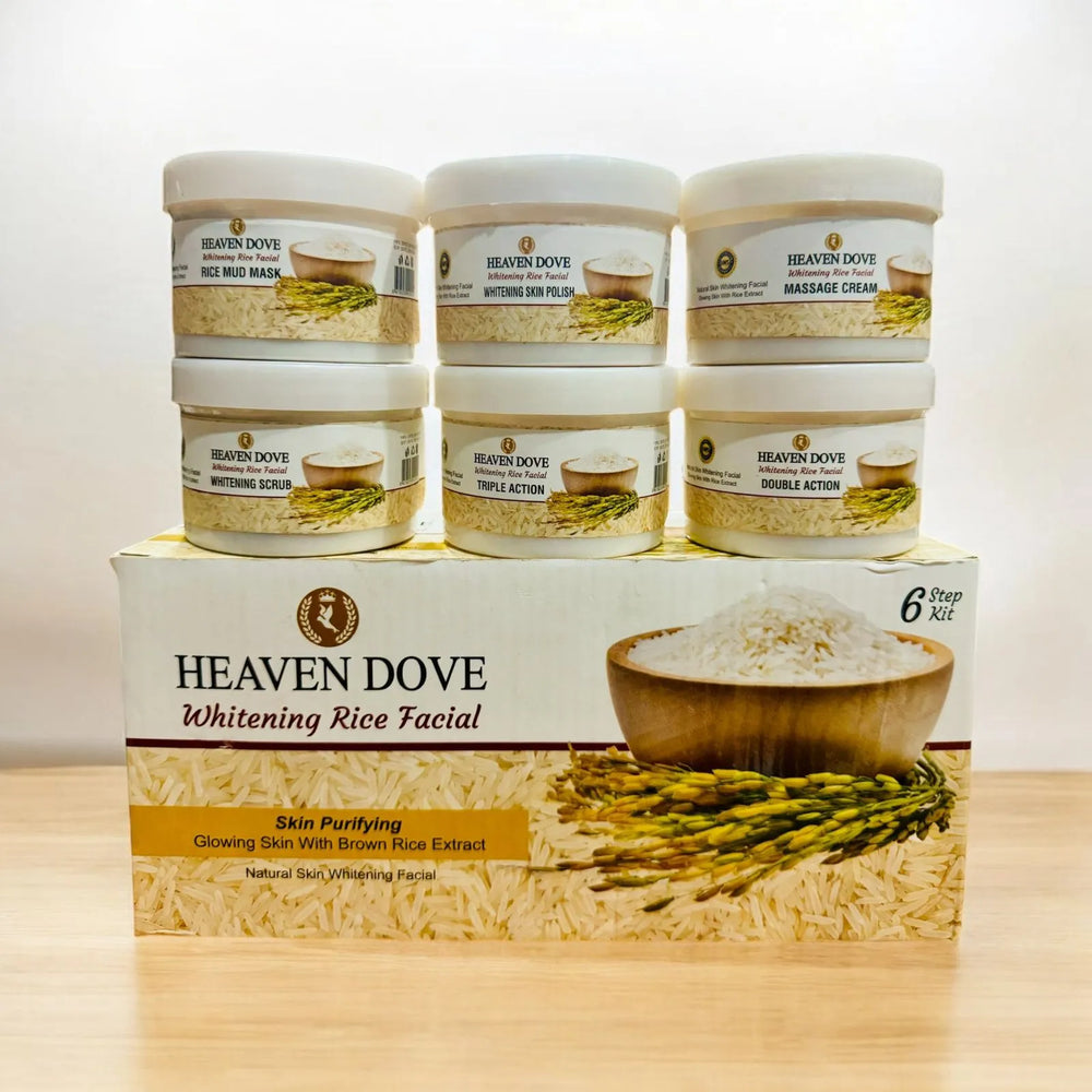 Heaven Dove Whitening Rice Facial 6 Steps Kit - 100g Each Jar Heaven Dove