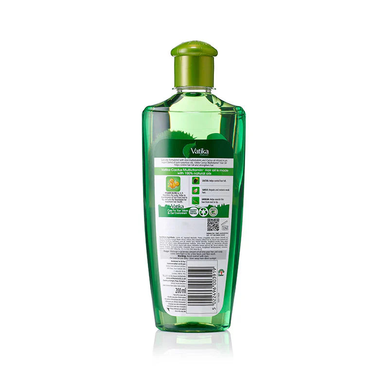 Vatika Naturals Multivitamin Enriched Cactus Hair Oil 200 ml Imported Vatika