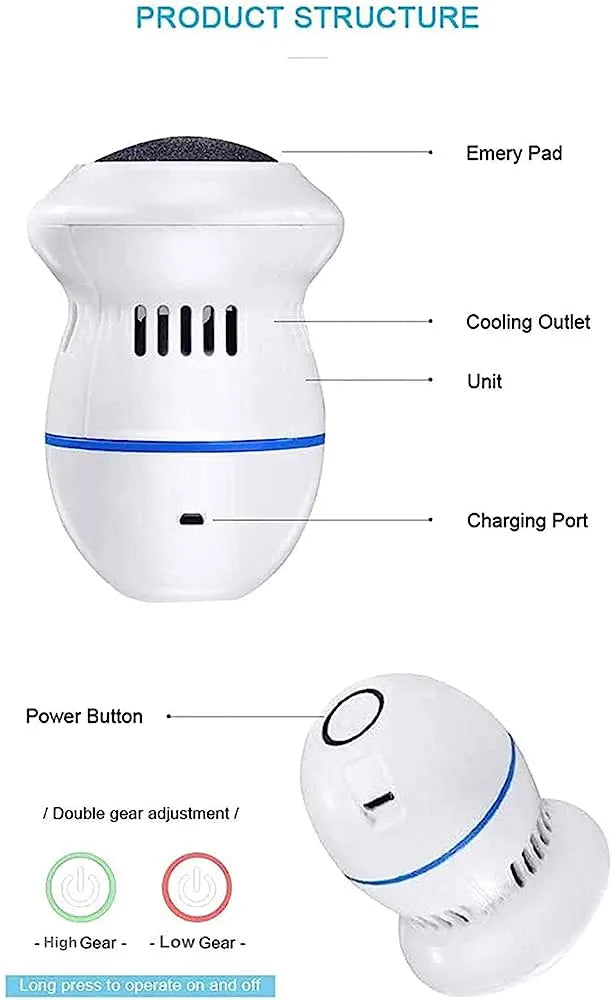 Callus Remover With Built-In Vacuum Electric Foot Grinder Cosmia.pk
