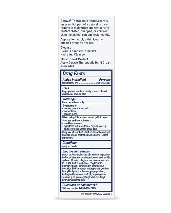CeraVe Therapeutic Hand Cream 85g CeraVe