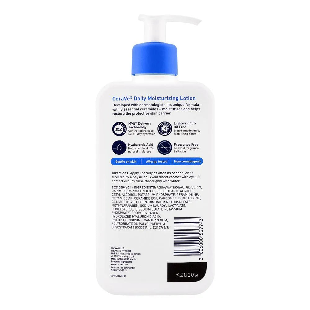 CeraVe Daily Moisturizing Lotion, Normal To Dry Skin, 355ml CeraVe