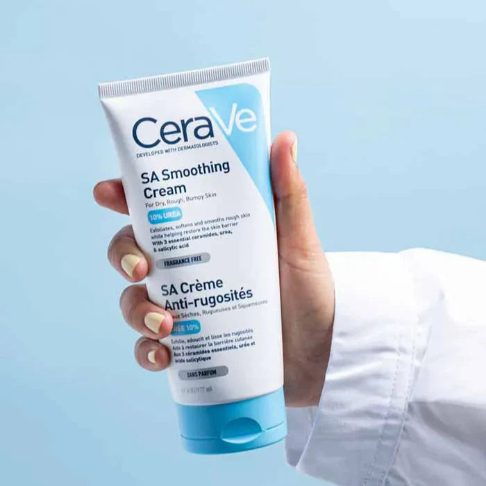CeraVe Fragrance Free SA Smoothing Cream Dry, Rough Bumpy Skin, 177ml CeraVe