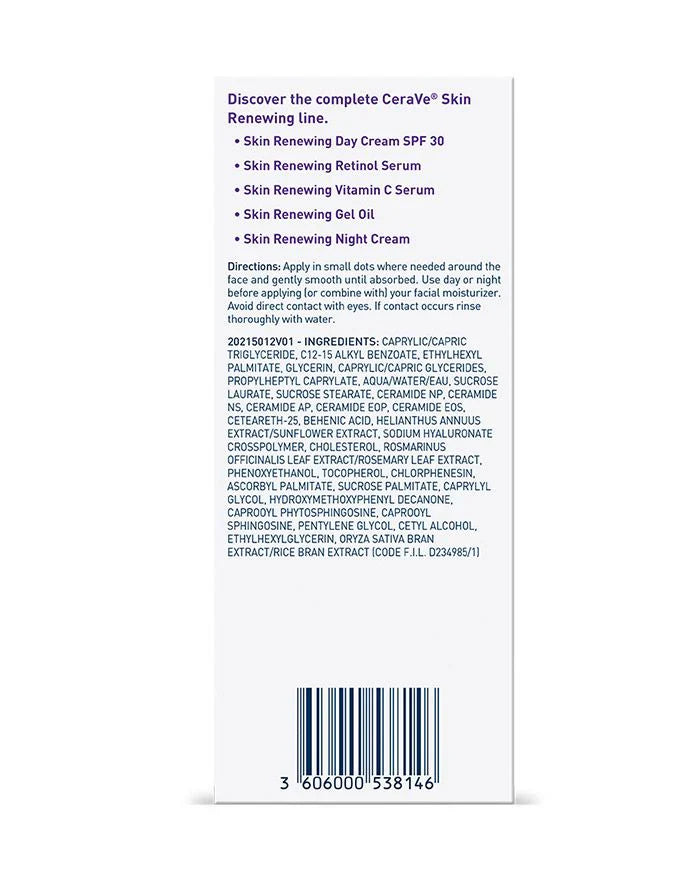 Original Cerave Skin Renewing Gel Oil 29ml CeraVe