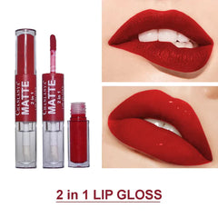 Chanlanya Pack of 2 .Matte 2 in1 Lip Gloss Chanlanya