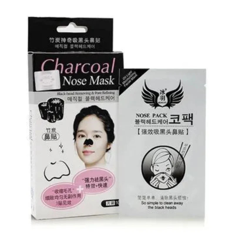 Charcoal Blackhead Remove Removal Nose Mask - 10 Pcs in one box Cosmia.pk