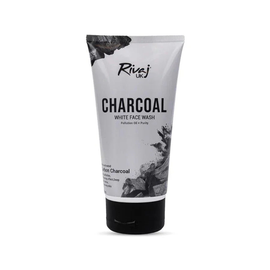 Rivaj Charcoal White Face Wash - 100ml Rivaj