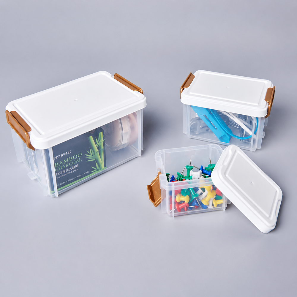 3Pcs Set Multi Purpose Stackable Storage Box Organizer Aroni