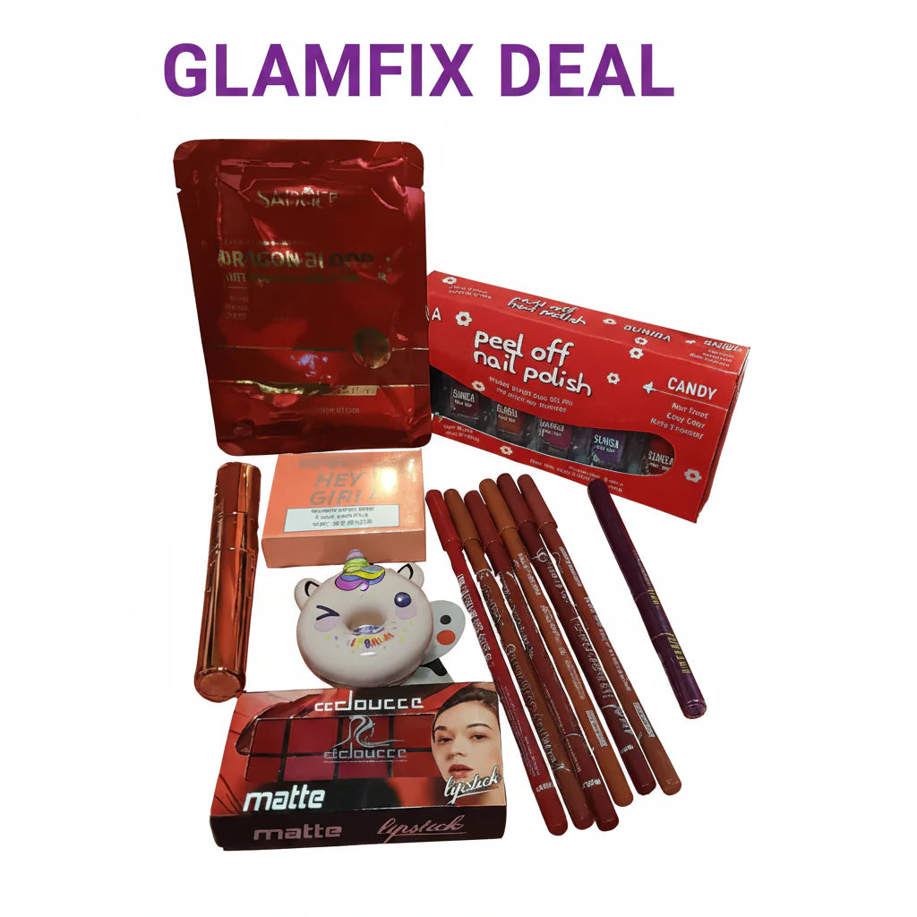 Pack Of 08 GLAM FIX DEAL – Complete Makeup Essentials Kit Cosmia.pk