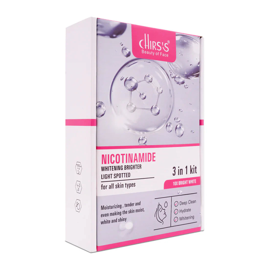 Chirs's Nicotinamide Whitening Brighter 3 In 1 kit For All Skin Types Chirs's