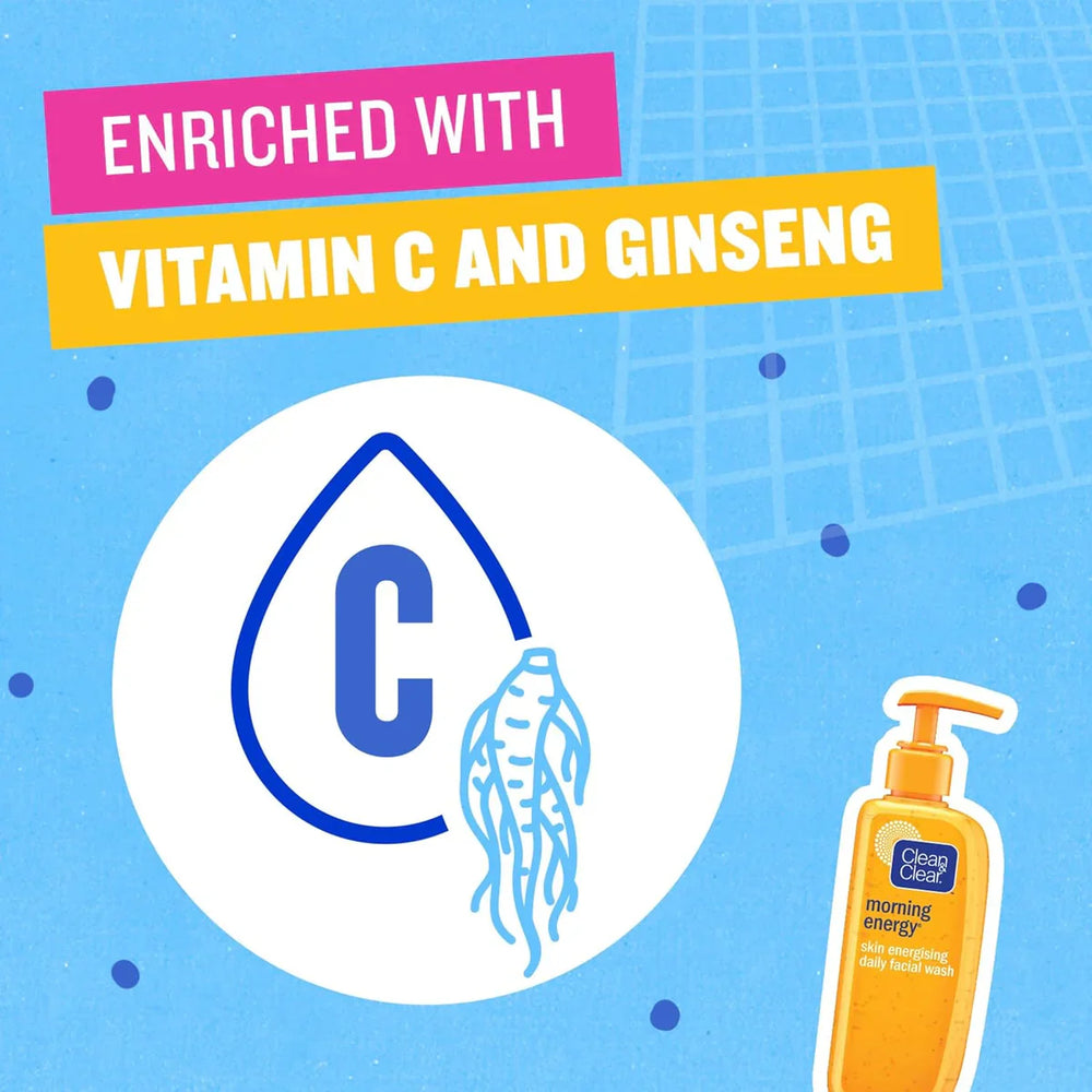 Clean & Clear Morning Energy Skin Energising Daily Facial Wash - 150ml Clean & Clear