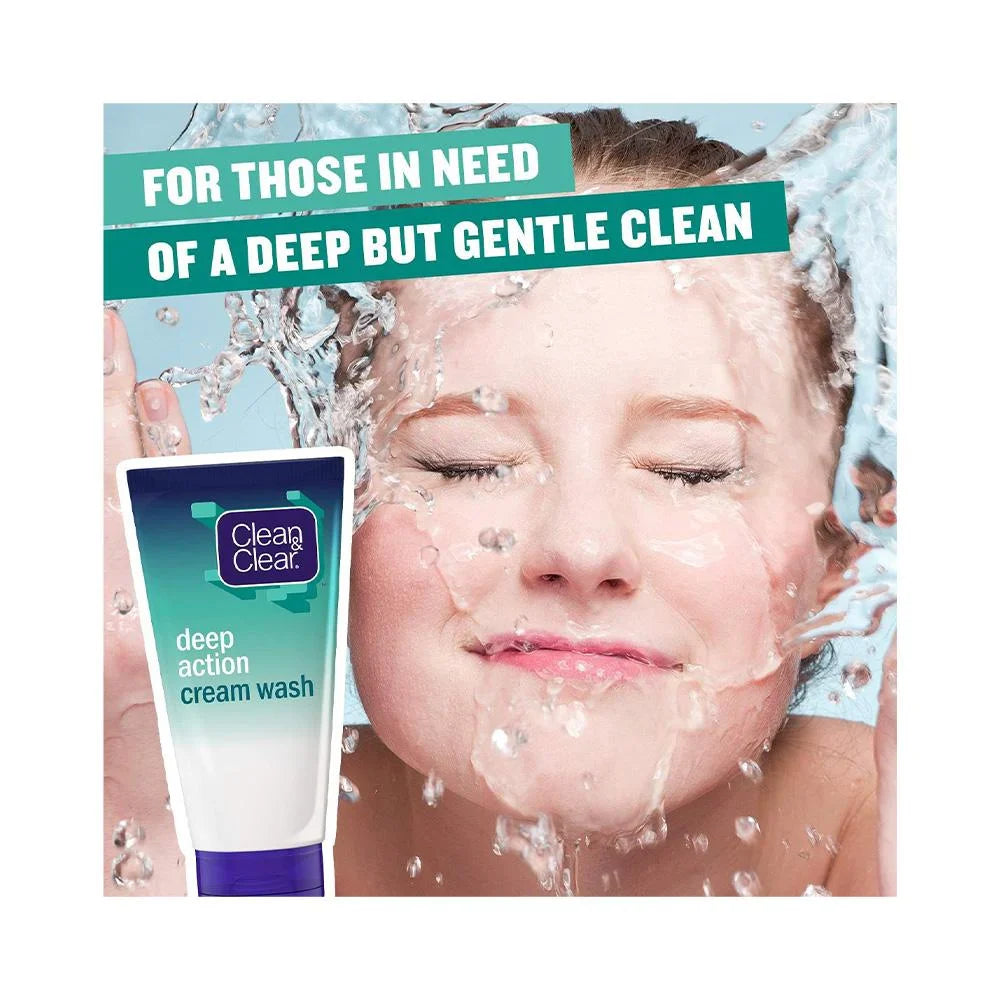 Clean & Clear Deep Action Cream Wash - 150ml Clean & Clear