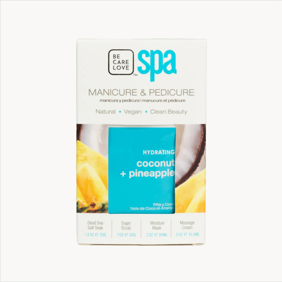 Be Care Love Coconut and Pineapple Hydrating Spa 4 Pcs Set Be Care Love