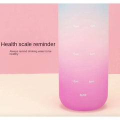 Colorful Gradient Steel Cover with Time Scale Water bottle Cosmia.pk