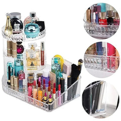 Diamond Pattern Dressing Case 360° Rotating Cosmetics Organiser Cosmia