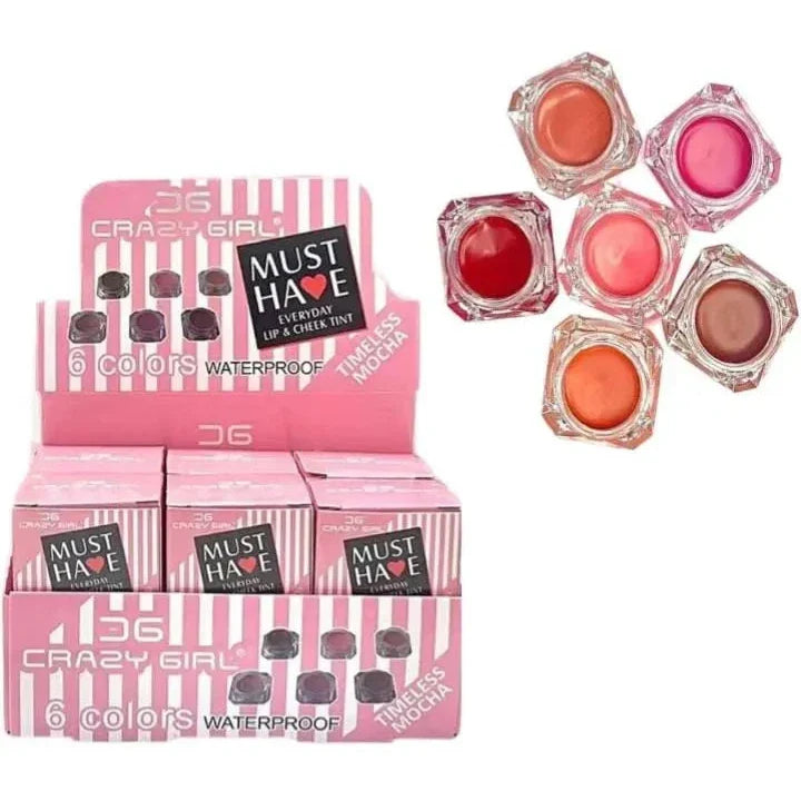 Crazy girl Multi Use Lips Eye Cheeks Tint 6Pcs Set Crazy Girl