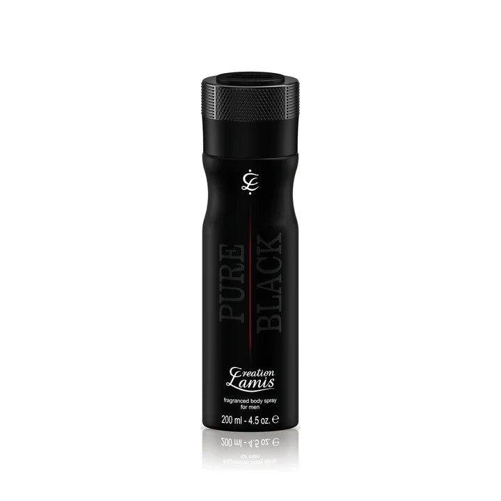Creation Lamis Pure Black Fragrance Body Spray for Men - 200ml Force