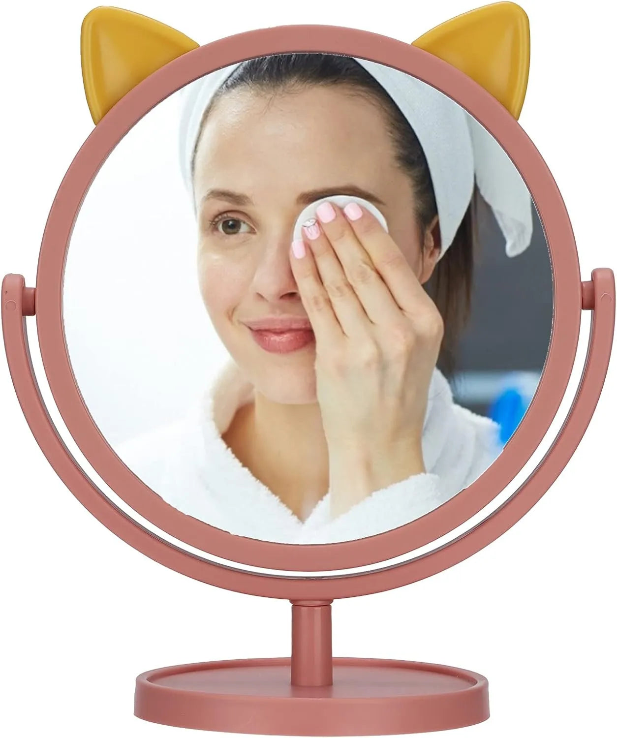 Cute Cat Ear Vanity Mirror with Stand Cosmia.pk