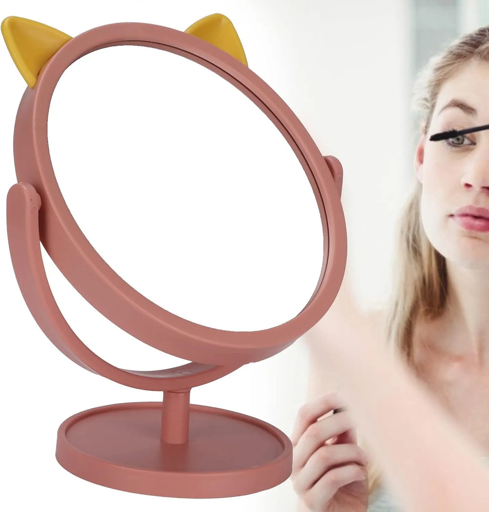 Cute Cat Ear Vanity Mirror with Stand Cosmia.pk