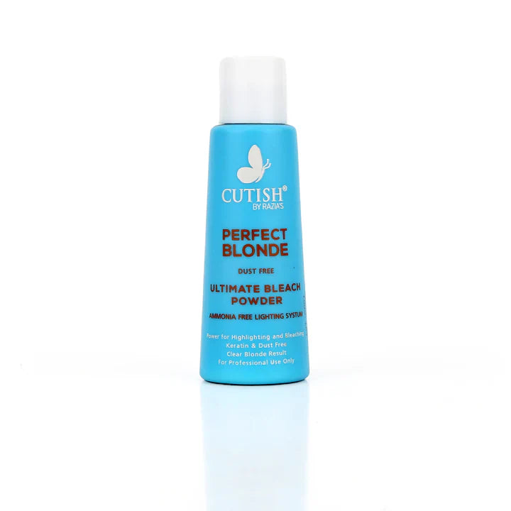 Cutish Cream Bleach (1) Oxydant Creme, (1) Developer and Perfect Blonde Dust Free Ultimate Bleach Powder Cutish