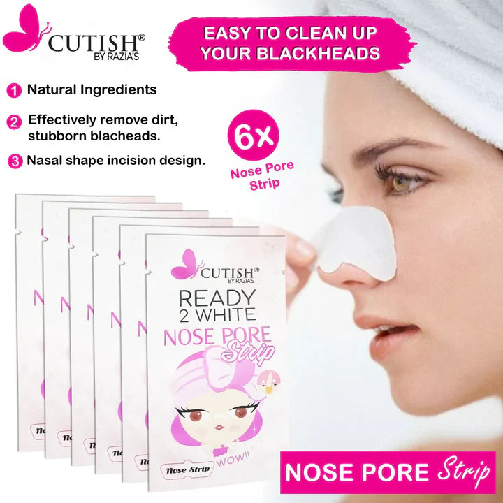 Cutish Ready 2 White Nose Strips 6 Pcs Cutish