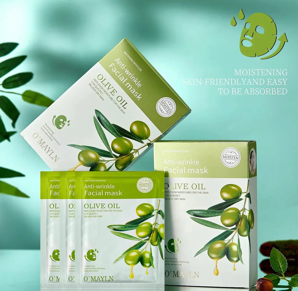 O'Mayln Anti-Wrinkle Olive Oil Facial Mask - 10 PCS O'Mayln